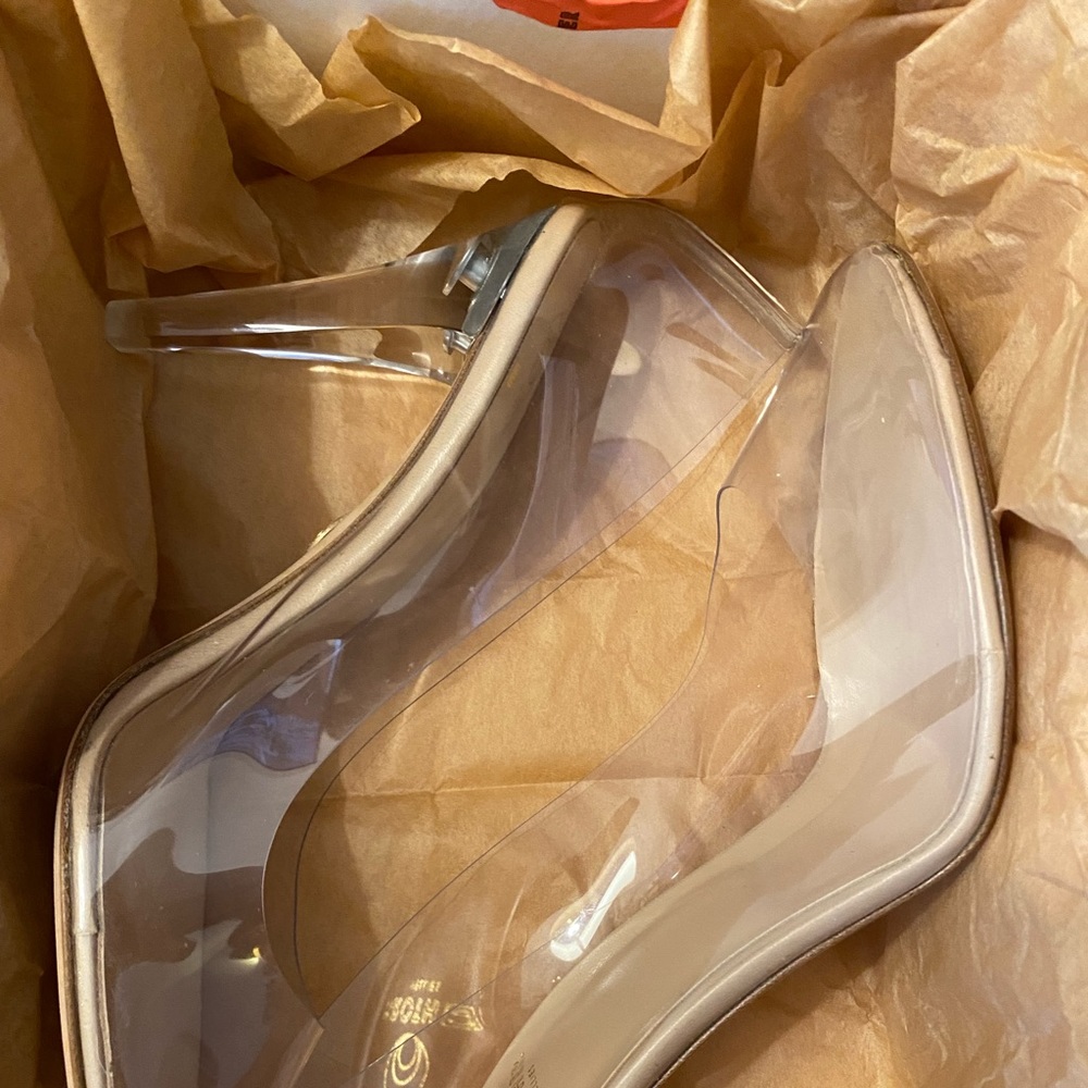 Brother vellies clear heel